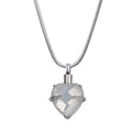 Birthstone Heart Cremation Necklace for Ashes Memorial Jewelry Stainless Steel
