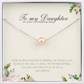 Wedding Gift Necklace for Daughter - Pearl & Silver/Gold Chain Gift from Mom