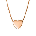 Cremation Heart Necklace for Ashes - Memorial Jewelry in Rose Gold, Gold, Silver