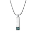 Memorial Cremation Necklace with Birthstone Pendant - Waterproof Ash Urn Jewelry