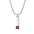 Birthstone Cremation Necklace Memorial Pendant with Free Funnel & Jewelry Box