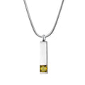Memorial Cremation Necklace with Birthstone Pendant - Waterproof Ash Urn Jewelry