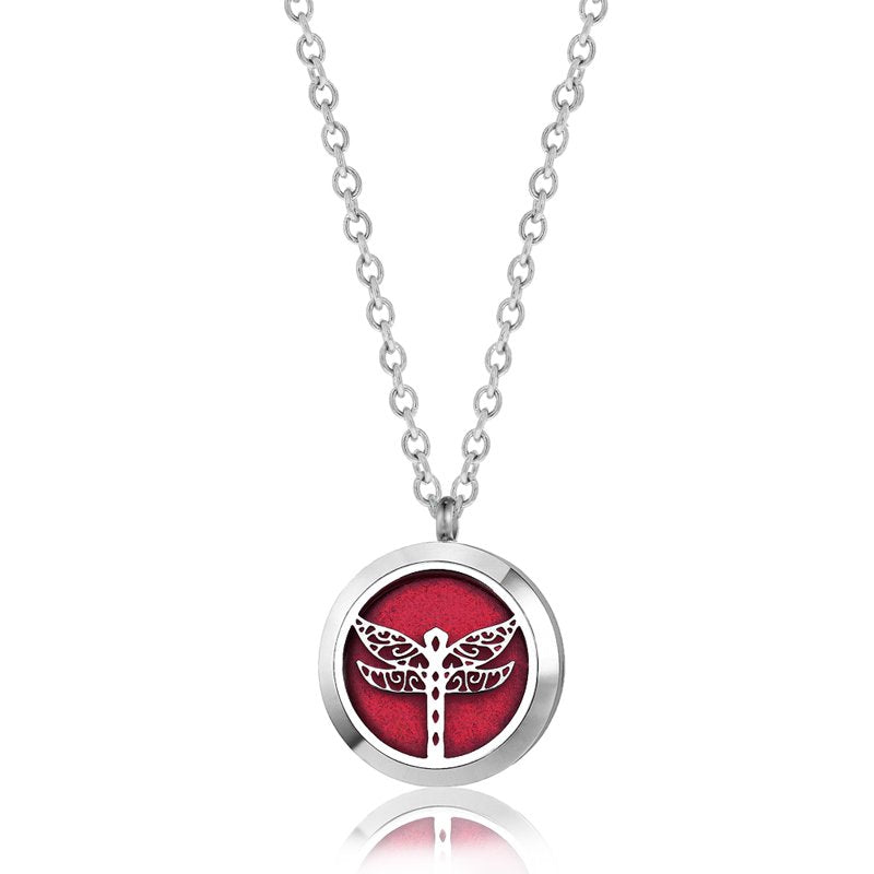Essential Oil Necklace with Diffuser, Gift Box & Reusable Felt Pads – Hypoallergenic Stainless Steel Jewelry