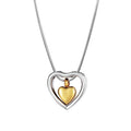 Floating Heart Cremation Jewelry Necklace with Keepsake Pendant - Multiple Colors