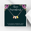 Multicolor Cube Pendant Necklace for Mothers - Gift for Mom and Her Birthday