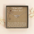 925 Sterling Silver Double Heart Necklace for Girlfriend - Valentines & Birthday Gift