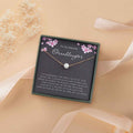Personalized Granddaughter Necklace Gift from Grandma with Pearl & Silver or Gold Chain