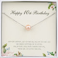 Personalized 10th Birthday Pearl Necklace Gift for Girls - All Variants