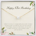 Birthday Pearl Necklace for Girls - 13th Birthday Gift with Card & Gift Box