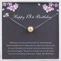 18th Birthday Necklace for Girls Pearl and Silver or Gold Chain Gift
