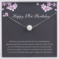 18th Birthday Pearl Necklace for Girls - Silver or Gold Chain & White or Pink Pearl