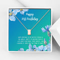 Personalized 21st Birthday Necklace Gift for Her - Stainless Steel Jewelry with Card