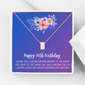 Happy 50th Birthday Necklace Gift for Her Stainless Steel Jewelry with Card