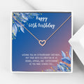 Personalized 60th Birthday Necklace Gift for Her - Stainless Steel Jewelry with Crystal Heart