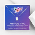 Sweet 16 Necklace for Girls - Birthday Gift with Cube Charm & Card