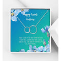 Sweet 16 Necklace for Girls - Infinity Double Ring Birthday Gift, Multiple Colors & Styles