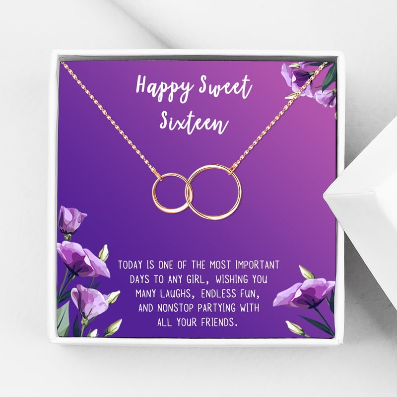 Personalized Sweet 16 Necklace Birthday Gift for Daughter