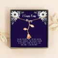 Mother's Day Rose Gold Necklace Gift for Mom - Heartfelt Jewelry