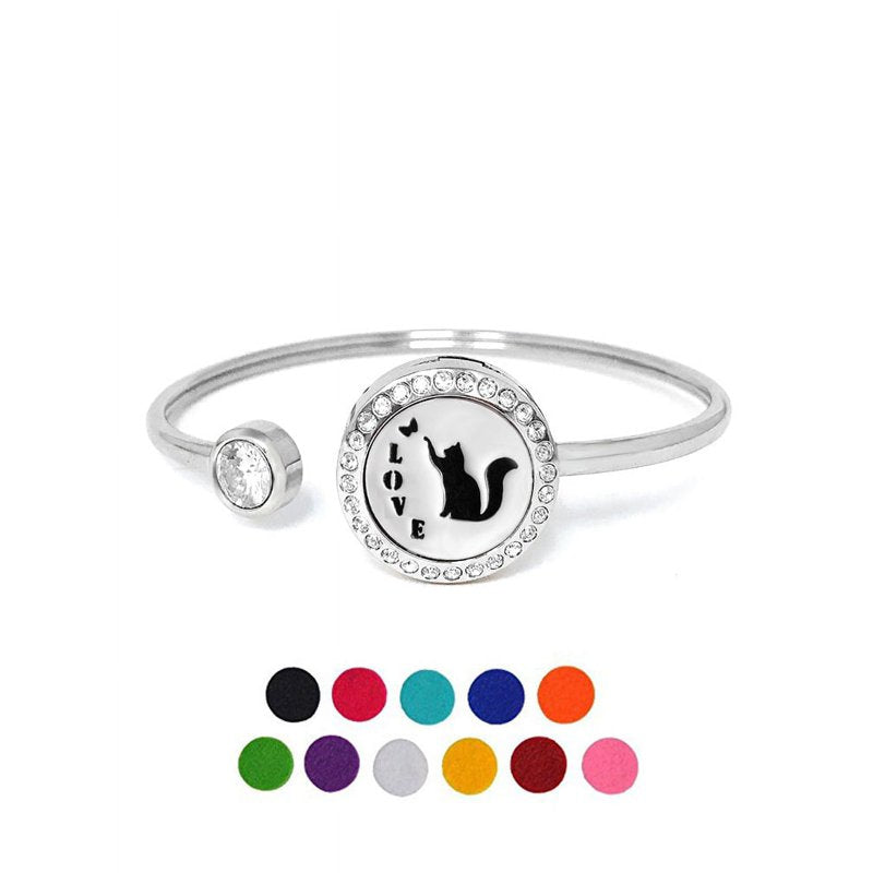 Essential Oil Jewelry Bracelet with Gift Box - Hypoallergenic Stainless Steel Diffuser