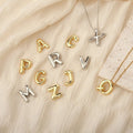 Initial Letter Necklace for Women Girls Dainty Balloon Style Jewelry - Gold & Silver