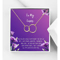 Lover Necklace Gift for Her with Infinity Double Ring Charm – Romantic Jewelry for Special Occasions