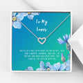 Lover Necklace Gift with Crystal Heart & Quote Card - Sterling Steel Jewelry for Romantic Occasions