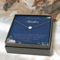 In Memory of Mom Sympathy Necklace Gift with Pearl and Chain - Memorial Gift, Bereavement Keepsake
