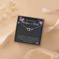Sterling Silver Double Heart Necklace for Mother and Child Gift