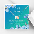Mother in Law Necklace Gift Set with Card - Silver & Rose Gold or Gradient Colors, Dainty Jewelry for Mother's Day