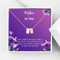 Mother in Law Necklace Gift Set for Mothers Day with Card - Silver & Rose Gold, Purple Gradient