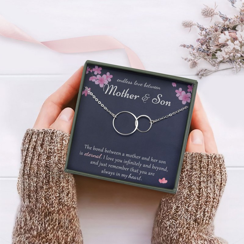 Mother & Son Necklace 925 Sterling Silver Gift for Mothers Day or Birthdays