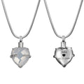 Personalized Heart Cremation Necklace for Ashes - Memorial Jewelry with Birthstone Options