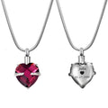 Personalized Heart Cremation Necklace for Ashes with Birthstone & Gift Box