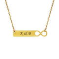 Personalized Infinity Bar Necklace for Women - Custom Engraved Gift for Her