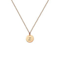 Personalized Round Necklace Dainty Engravable Initial Gift for Mom or Her
