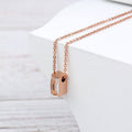 Cremation Necklace for Ashes - Mini Cube Memorial Jewelry with Discreet Compartment