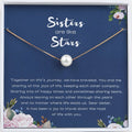 Pearl Necklace for Sisters - Star Love Gift with Silver or Gold Chain