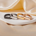 Stainless Steel Horizontal Bar Ring - Signet Style - US Sizes 5-12