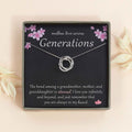 Three Generations Necklace Gift for Grandmother Mother Granddaughter Sterling Silver Pendant