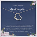Sterling Silver Heart Necklace for Goddaughter, Baptism Gift, 16 Inch Chain