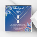Unbiological Sister Gift Necklace - Soul Sister Card Jewelry Set - Silver or Gold Variants