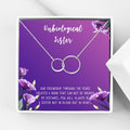 Unbiological Sister Necklace Gift - Soul Sister Card Jewelry with Infinity Ring