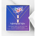 Unbiological Sister Gift Necklace - Soul Sister Card Jewelry - Dainty Stainless Steel Friendship Pendant