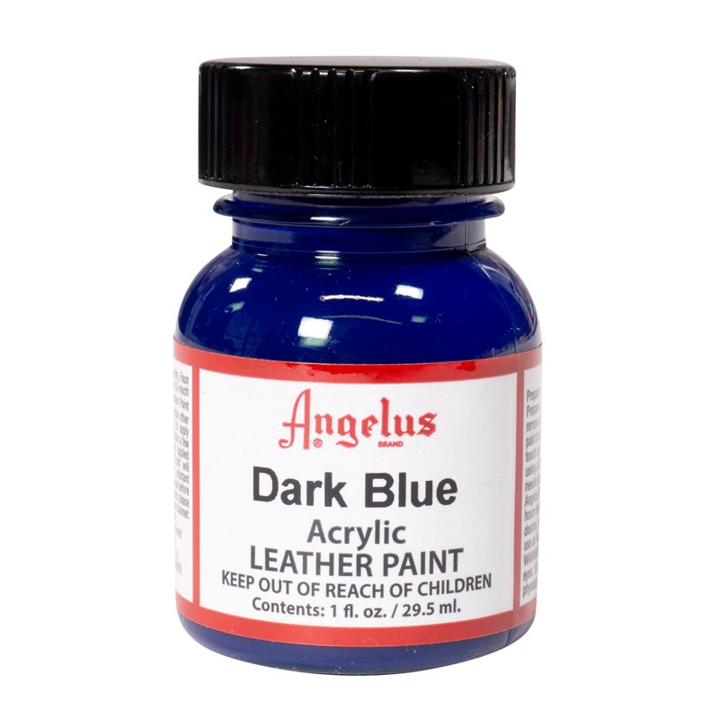 Angelus Acrylic Leather Paint - Dark Blue, 1 oz. for Shoes & Accessories