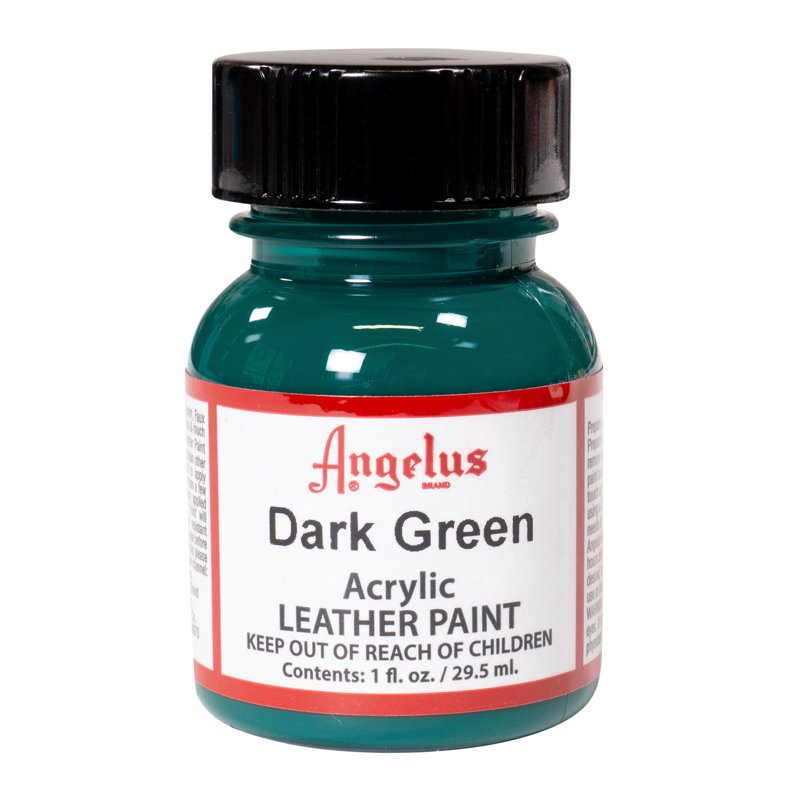 Acrylic Leather Paint - Dark Green, 1 oz. for Shoes & Accessories