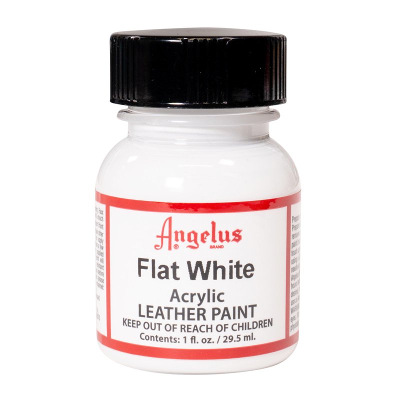 Acrylic Leather Paint Flat White 1 oz. for Shoes & Accessories
