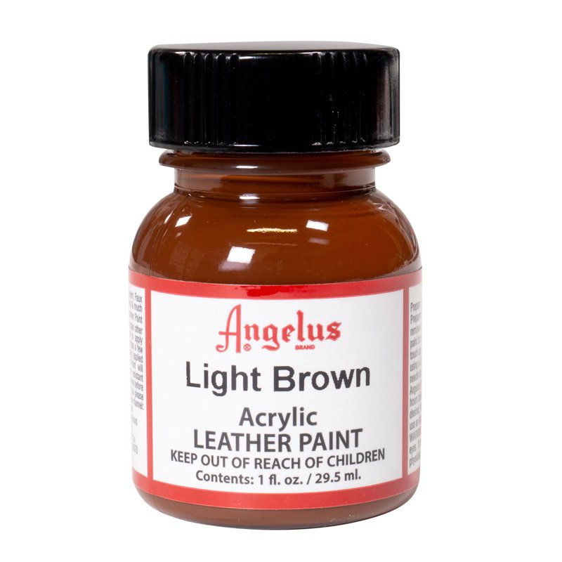 Angelus Acrylic Leather Paint 1oz Light Brown for Shoe & Leather Customization