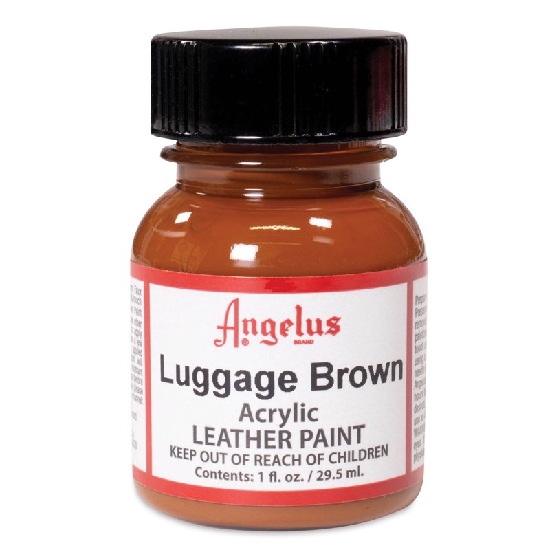 Acrylic Leather Paint Luggage Brown 1 oz for Custom Leather Designs