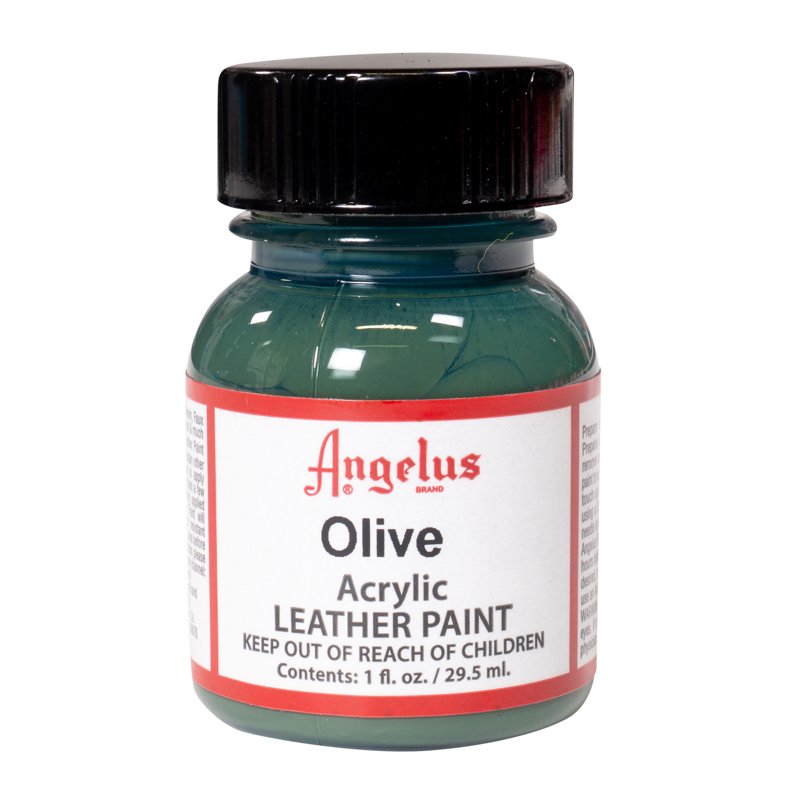 Acrylic Leather Paint - 1 oz. Olive for Shoes, Jackets & Accessories