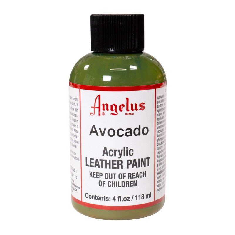 Angelus Acrylic Leather Paint 4 Oz Avocado - Flexible Craft & Customization